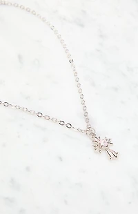 LA Hearts Cross Heart Layered Necklace