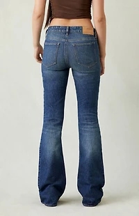 Pacsun Jade Low Rise Bootcut Jeans Stretch Dark Blue