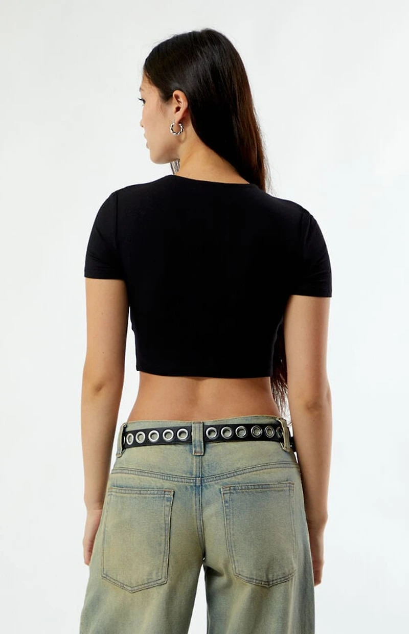 True Religion Anniversary Crystal Spicy Cropped T-Shirt