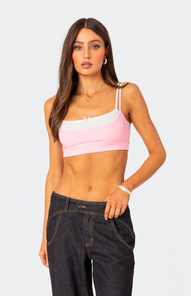 Edikted Gracie Layered Bra Top