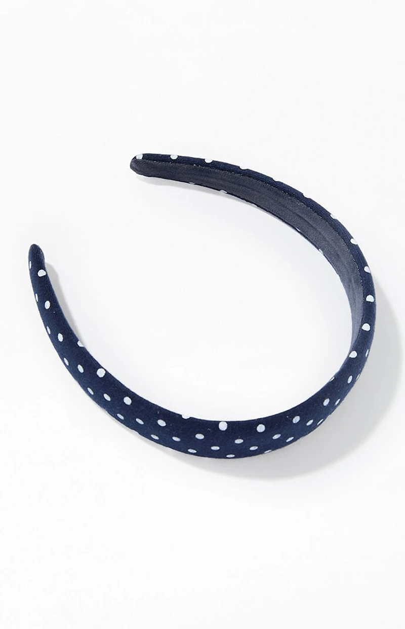 John Galt Navy Polka Dot Headband