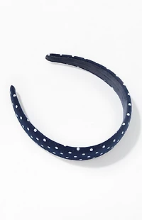 John Galt Navy Polka Dot Headband