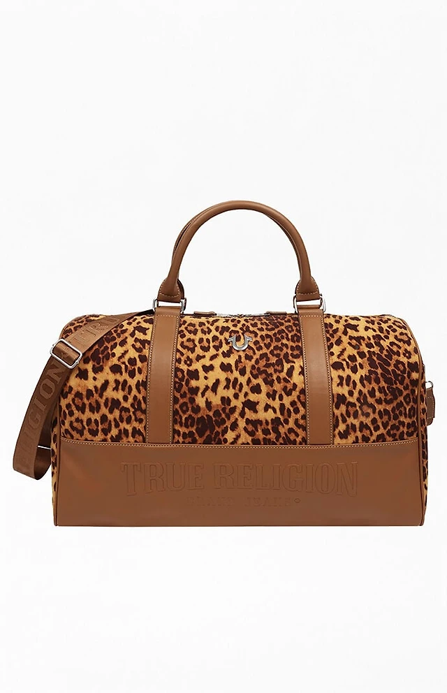 True Religion Leopard Weekender Bag
