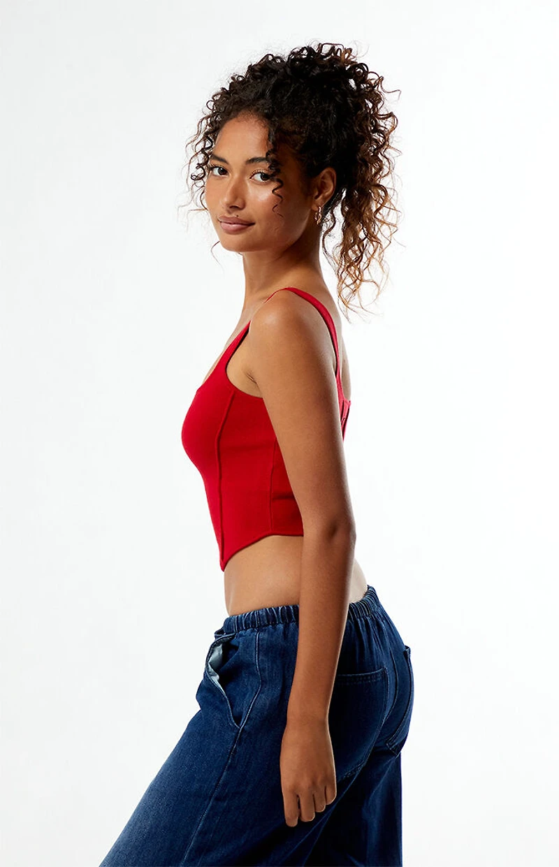 HYPE & VICE Alabama Crimson Tide Knit Corset Top