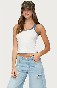 Edikted Eida Contrast Ribbed Tank Top