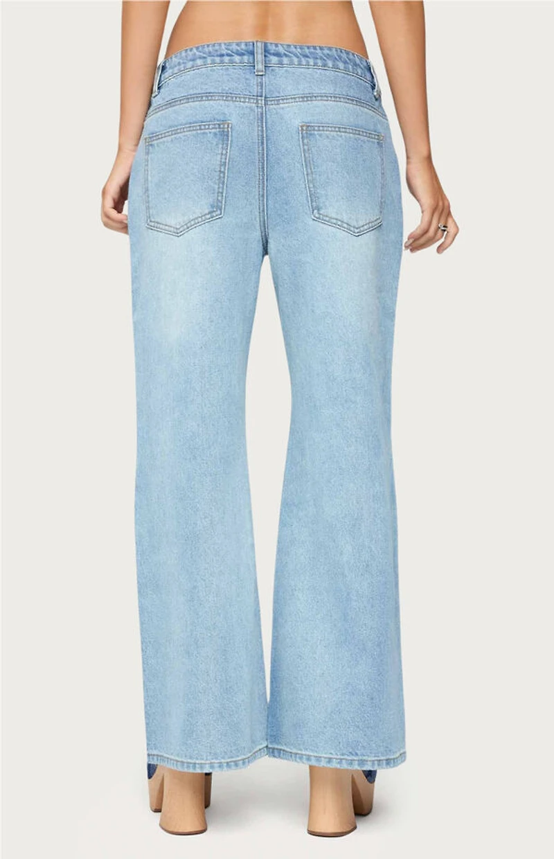Edikted Petite Low Rise Wide Leg Jeans