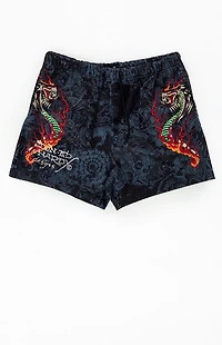 Ed Hardy Cobra Flame Mesh Shorts