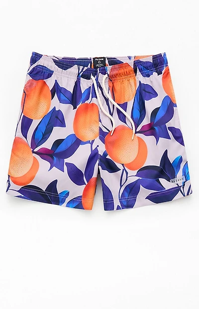 Pacsun Orange Tree Eco 4.5" Swim Trunks