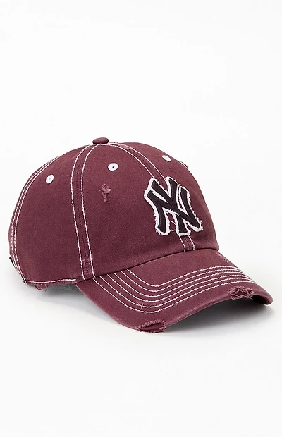 47 Brand NY Weathered Strapback Hat