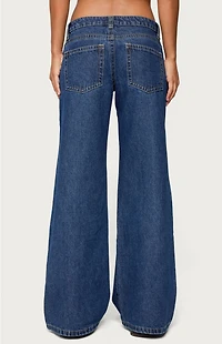 Edikted Raiyne Low Rise Wide Leg Jeans