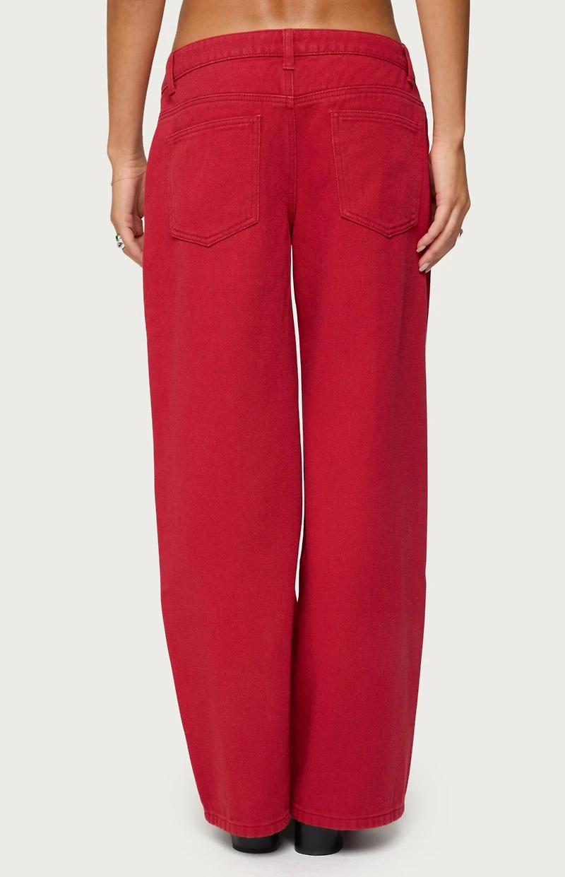 Edikted Petite Roman Low Rise Slouchy Jeans