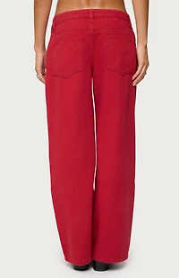 Edikted Petite Roman Low Rise Slouchy Jeans