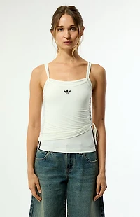adidas White Double Layered Tank Top