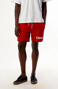 Coca Cola by Pacsun Retro Logo 6.5" Swim Trunks