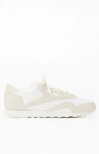 Reebok White Classic Nylon Sneakers