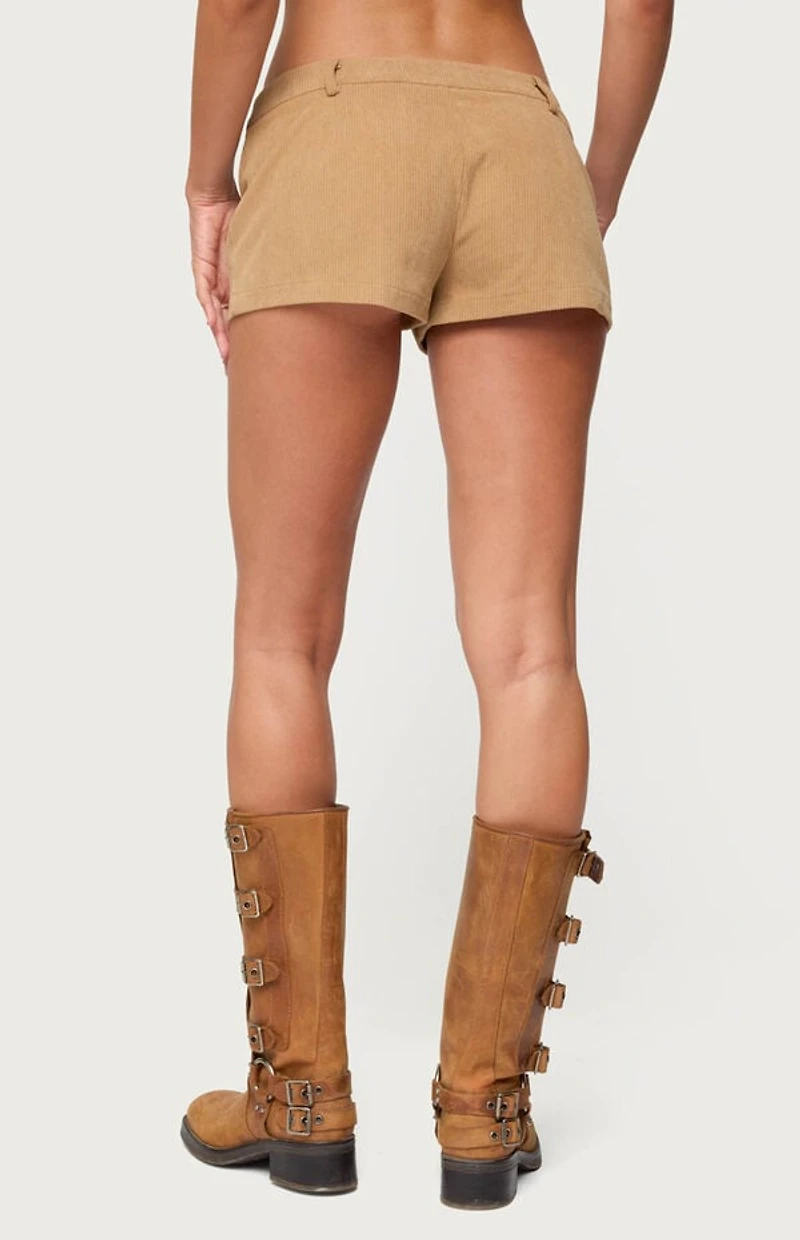 Edikted Kyler Corduroy Micro Shorts