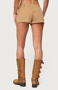 Edikted Kyler Corduroy Micro Shorts