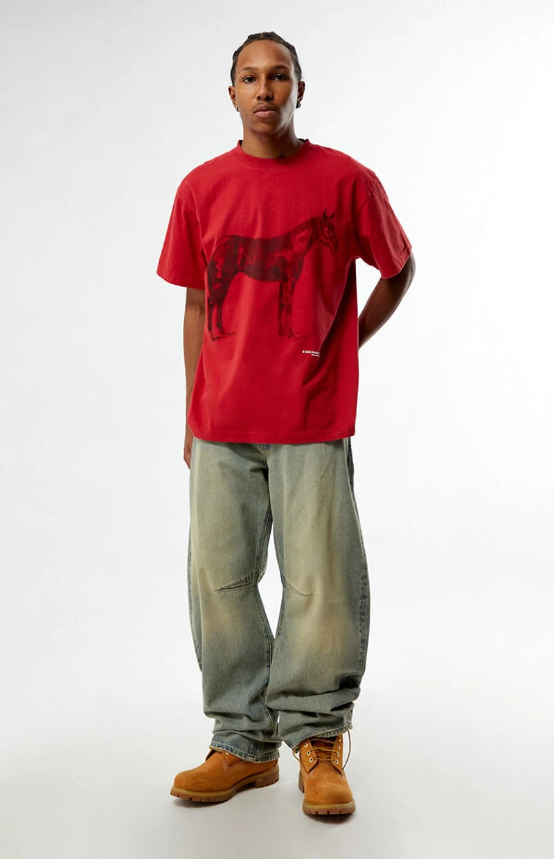 Pacsun Pac Artist Network x Randy Perez Red Horse T-Shirt