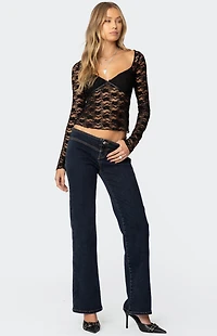 Edikted Mykonos Sheer Lace Top