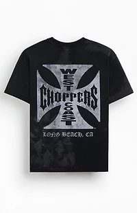 West Coast Choppers Bleach Cross Logo T-Shirt