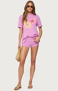 Edikted Fleur Hibiscus Graphic T-Shirt