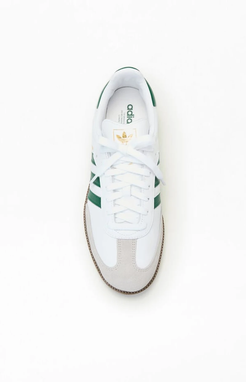 adidas White & Green Samba OG Shoes