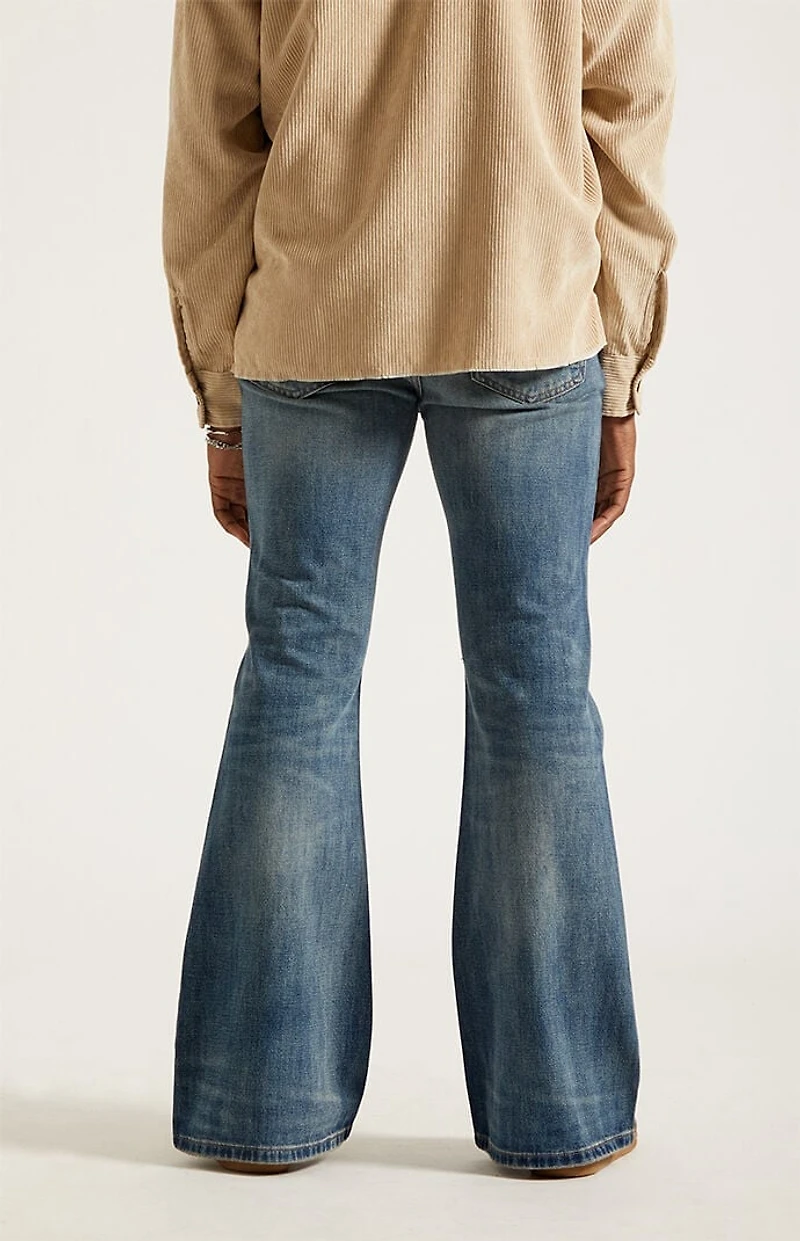 Pacsun Jordan Baggy Bootcut Jeans Medium Blue Tint