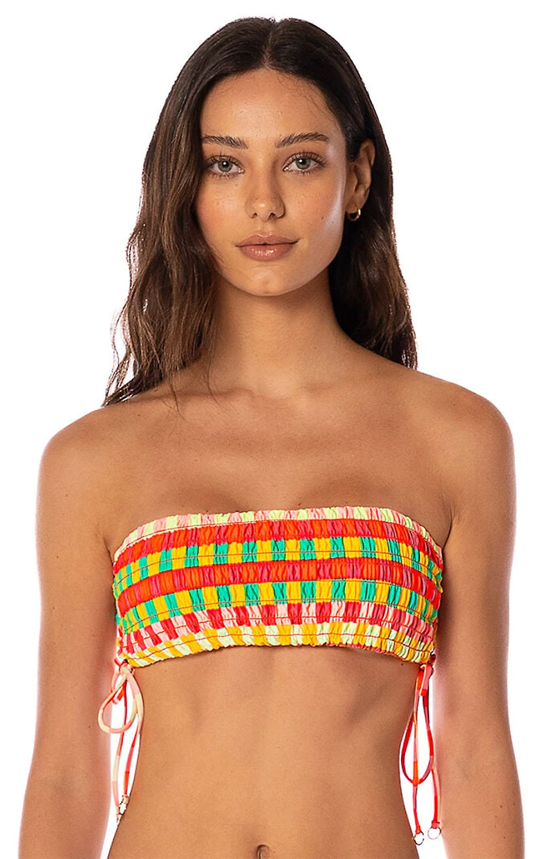 Maaji Artemisa Scrunch Reversible Bandeau Bikini Top