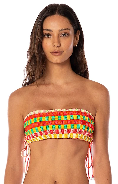 Maaji Artemisa Scrunch Reversible Bandeau Bikini Top