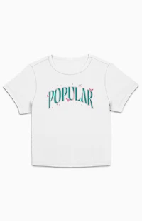 Wicked Arched Popular Text Cropped T-Shirt