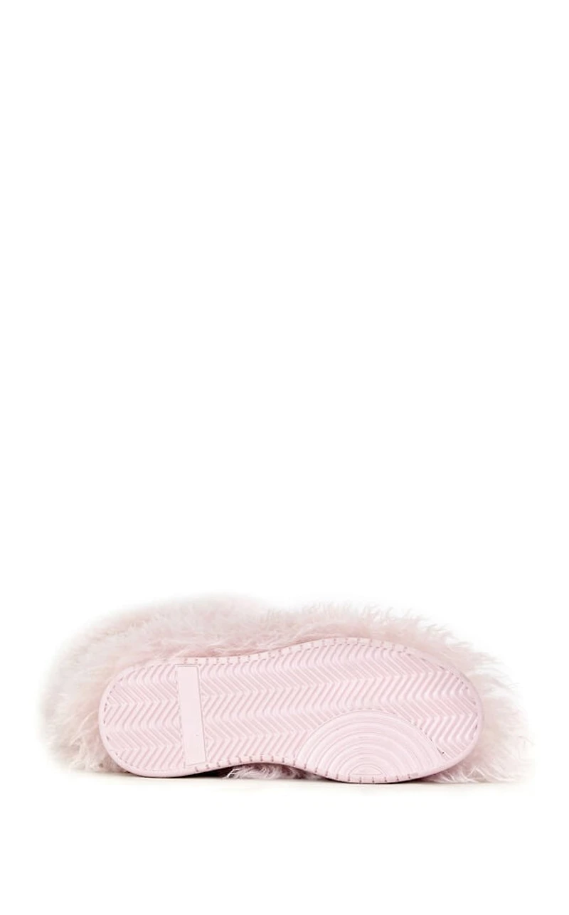 AZALEA WANG Women's Templeton Pink Shaggy Faux Fur Boots