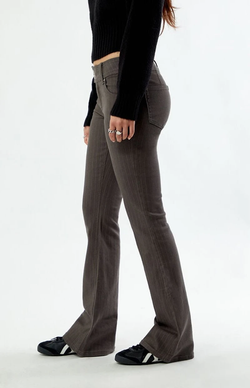 Pacsun Low Rise Flare Pants Stretch Pinstripe