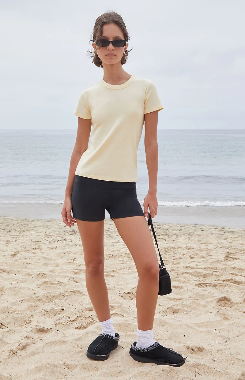 John Galt Yellow Hailie Short Sleeve Top