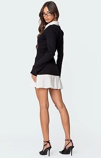 Edikted Two One Collared Sweater Dress