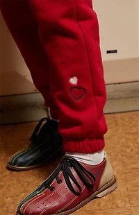 Pacsun Kids Embroidered Bow And Hearts Jogger Sweatpants