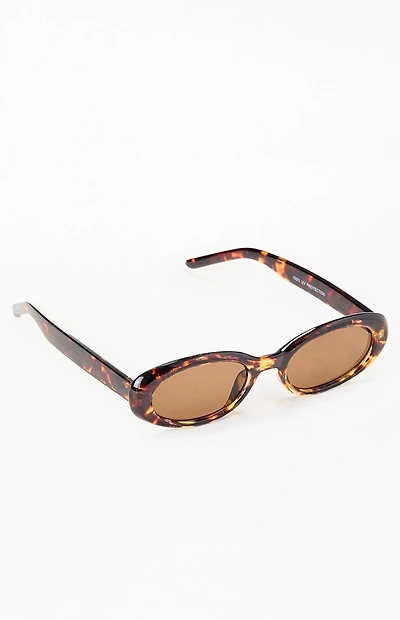 Pacsun Zoe Tortoise Oval Sunglasses