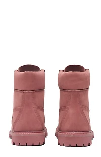Timberland Women's Red Premium 6inch Waterproof Lace-Up Boots