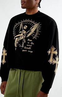 Pacsun Hope Cropped Crew Neck Sweatshirt