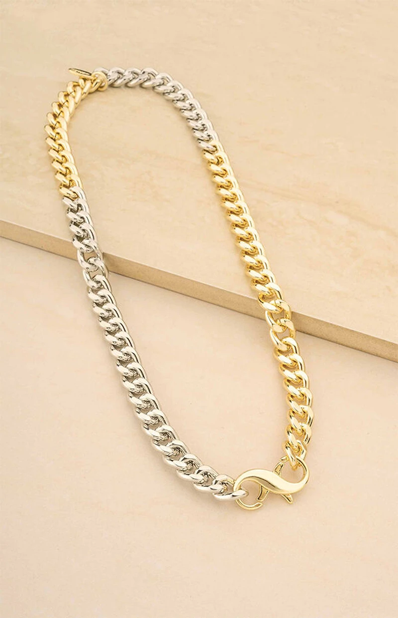 Ettika Mixed Metal Chain Link Necklace