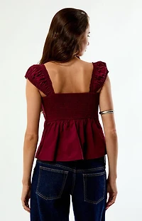 Your Favorite Carla Ruched Button Up Top