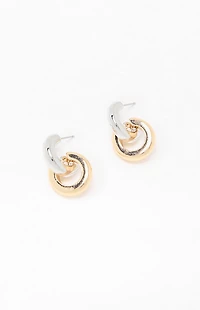 Pacsun Silver & Gold Circle Earrings