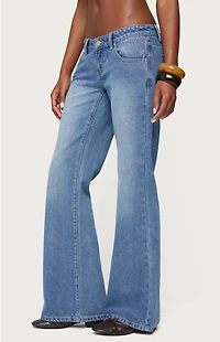 Edikted Kiarah Low Rise Flared Jeans