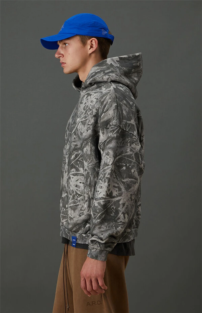 A.R.C. Tree Camo Vintage Wash Heavyweight Oversized Fleece Hoodie