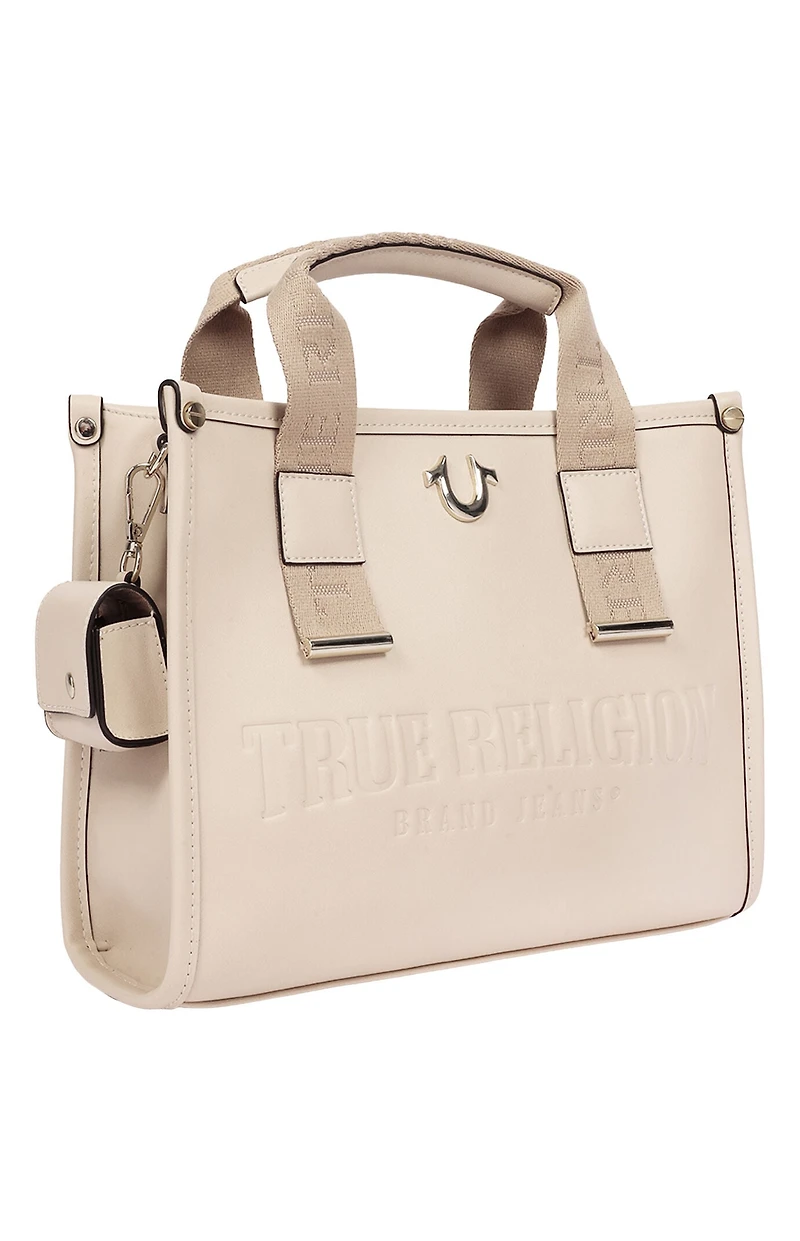 True Religion Brody Smooth Faux Leather Medium Tote Bag