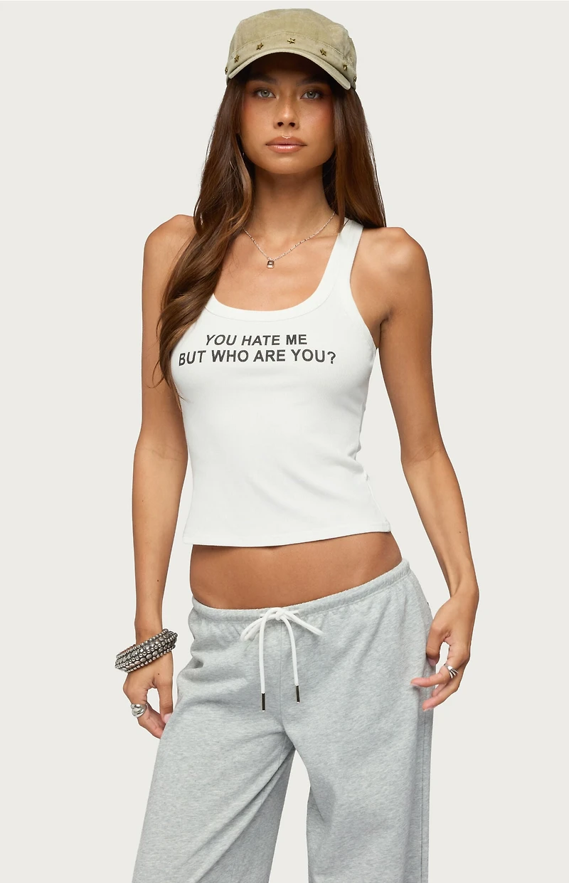 Edikted Who Are You Tank Top