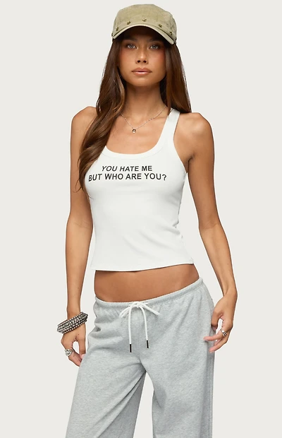 Edikted Who Are You Tank Top