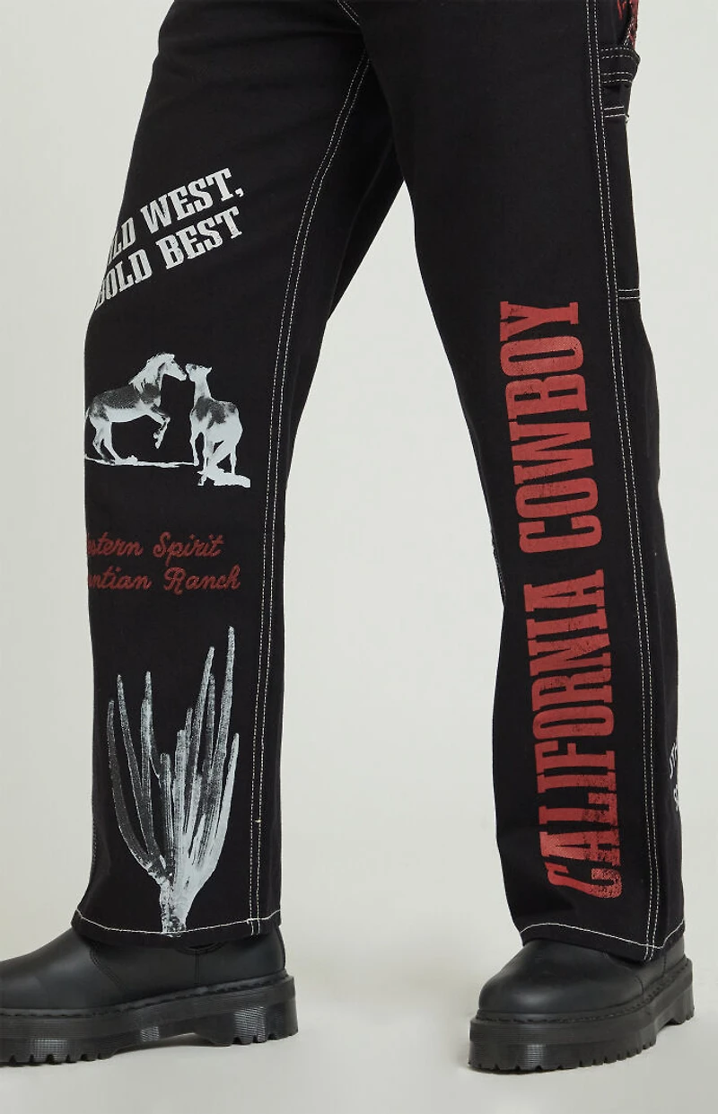Pacsun Dylan Baggy Jeans Carpenter California Cowboy Black