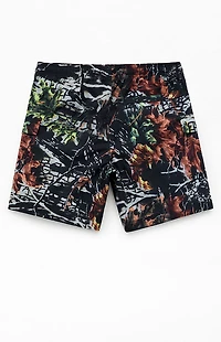 Pacsun Leaf Camo Cargo 6.5" Swim Trunks