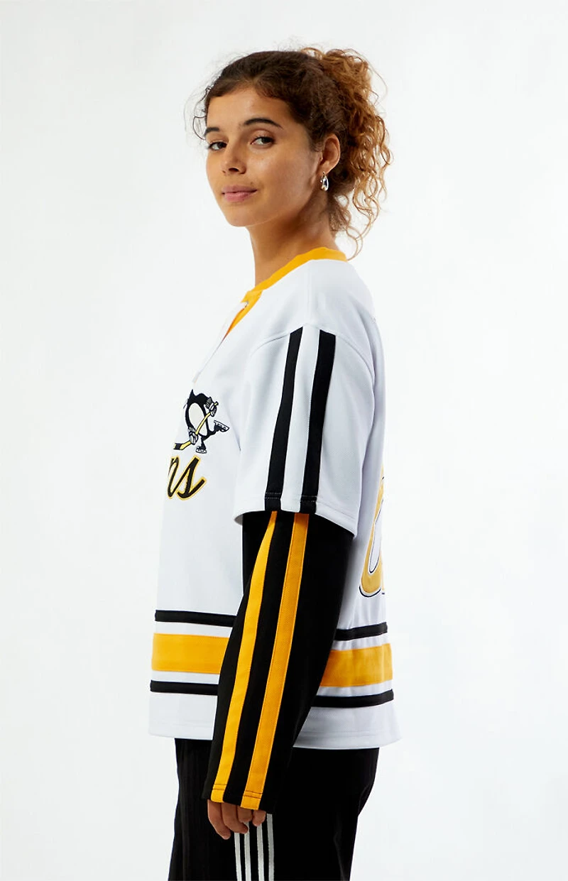 WILD COLLECTIVE x NHL Pittsburgh Penguins Layered Long Sleeve Hockey Jersey