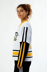 WILD COLLECTIVE x NHL Pittsburgh Penguins Layered Long Sleeve Hockey Jersey
